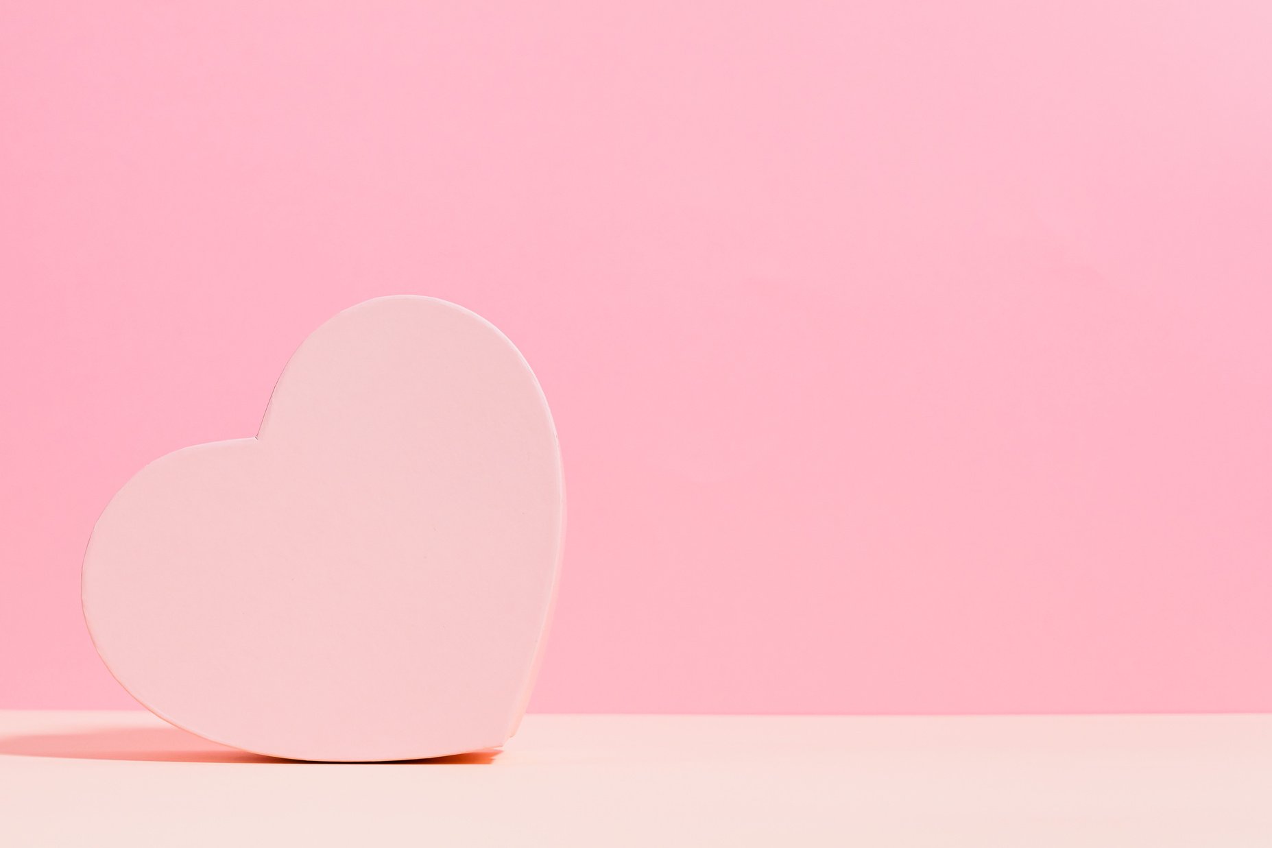 Love Heart on a Pink Background